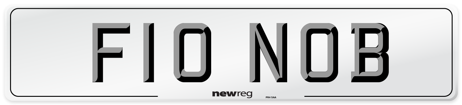 F10 NOB Number Plate from New Reg